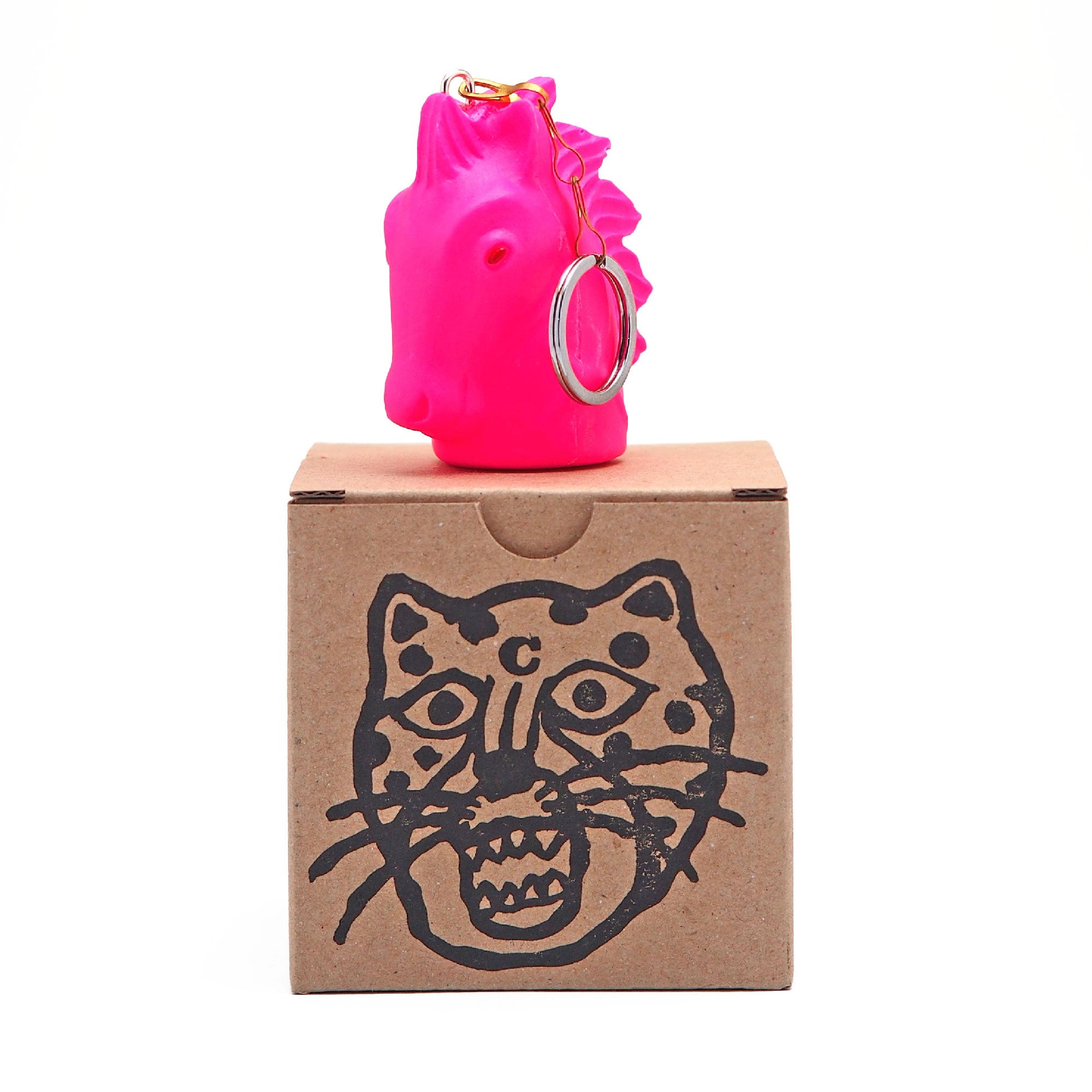UMA KEY RING(レジン製/蛍光PINK)